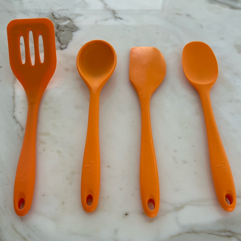 CORE ORANGE SILICONE COOKING TOOL SPATULA SET